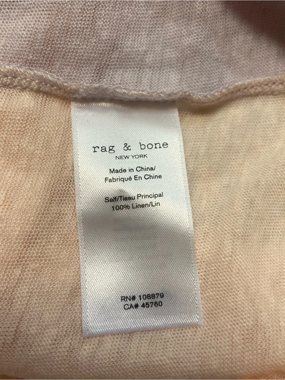 NWT Rag & Bone Linen Ringer Tank Top Large - Picture 5 of 9